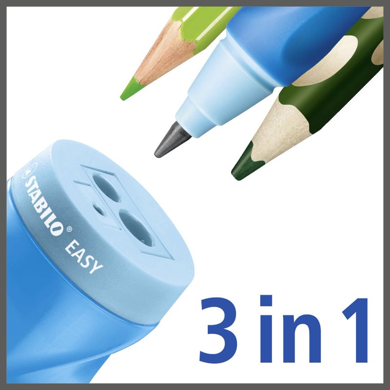 STABILO مبراة حاوية مريحة - STABILO EASYsharpener - 3 في 1 - لليد اليمنى - أزرق - Image 5